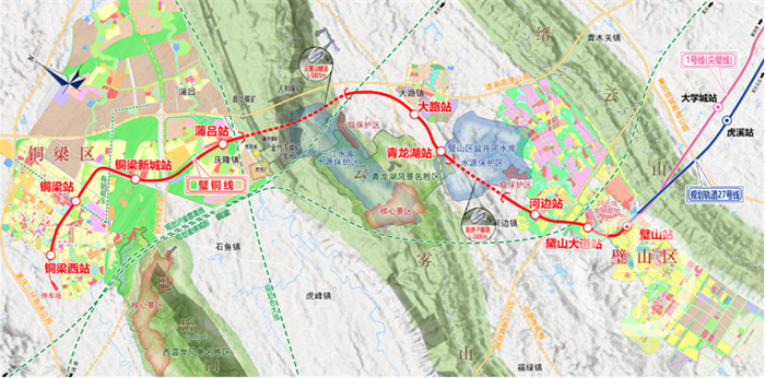 璧铜线走向示意图