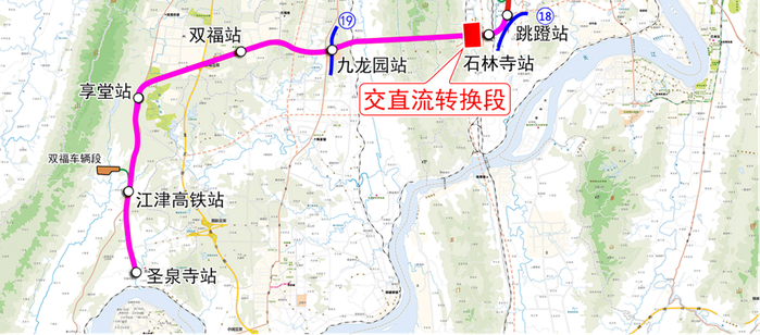江跳线走向示意图