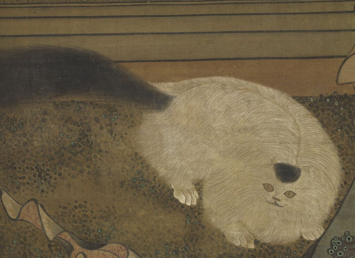 （传）五代南唐 周文矩 《仕女图》轴（局部） 台北故宫博物院藏