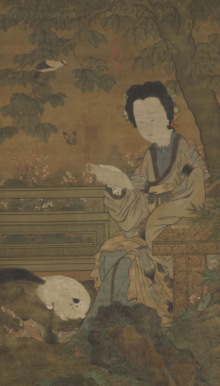 （传）五代南唐 周文矩 《仕女图》轴 台北故宫博物院藏