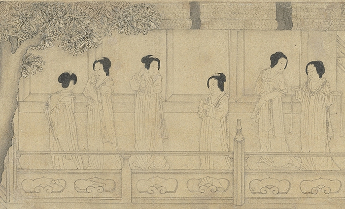 宋 牟益 《捣衣图》卷（局部）  台北故宫博物院藏