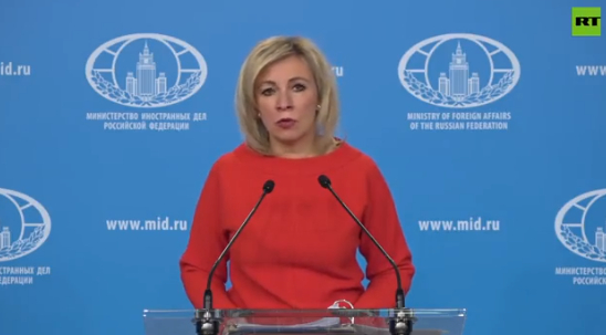 扎哈罗娃喊话美国做出解释，视频截图