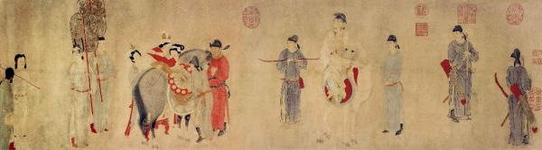元 钱选《杨贵妃上马图》