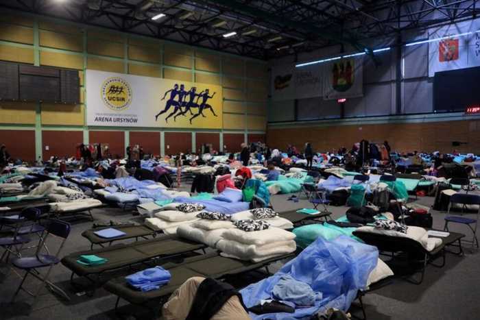 波兰华沙的难民收容几乎爆满。