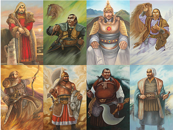 江格尔史诗英雄。绘画 张永和