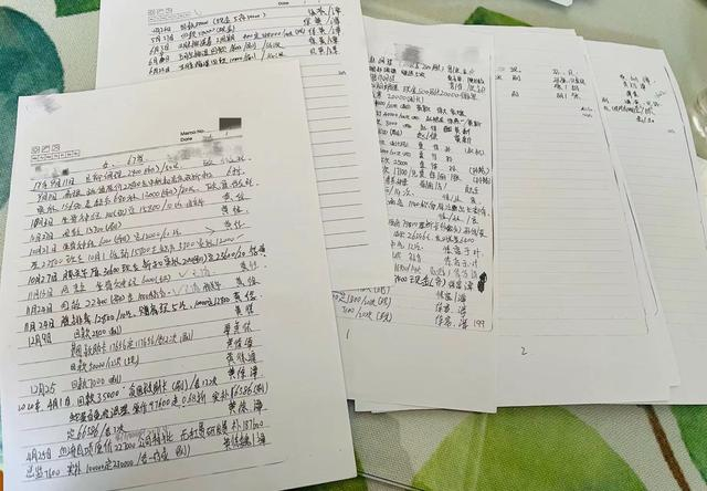 许娟等人今年来在养生馆消费的记录明细 澎湃新闻记者 卫佳铭 图