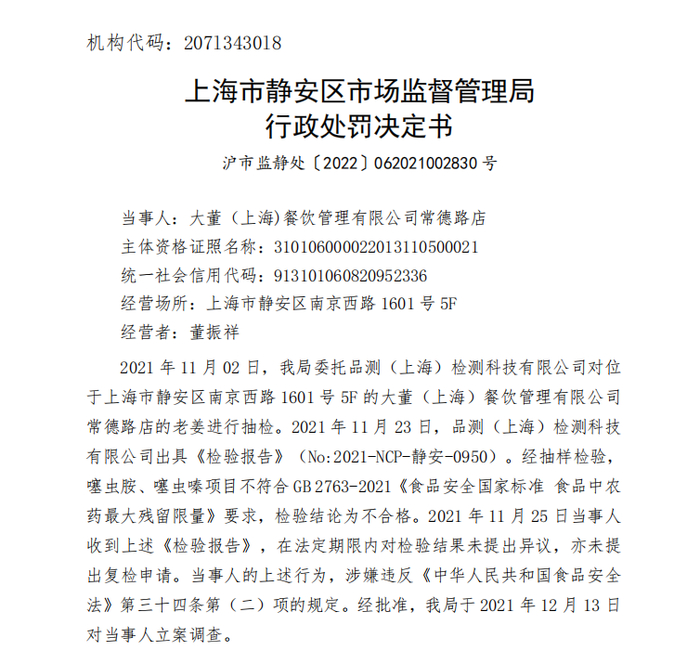 来源：上海市市场监管局网站