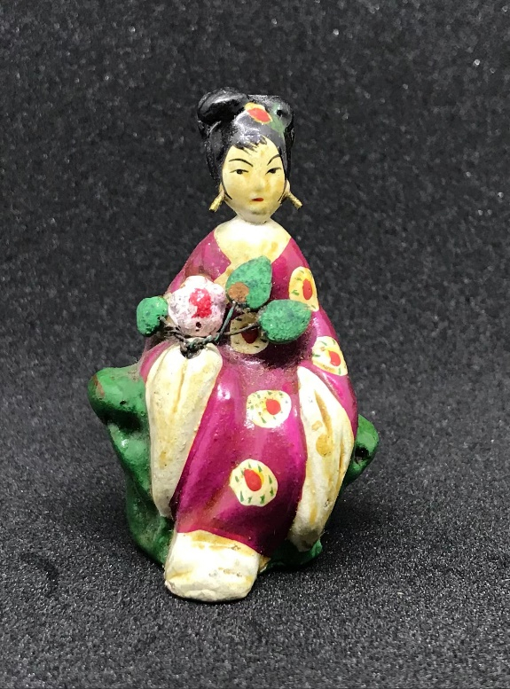 民国时期，花神泥塑，北京铅丝泥人。李文墨收藏