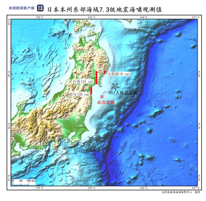 △海啸监测数据分布