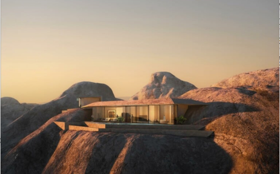 Oppenheim Architecture设计的沙漠岩石度假村