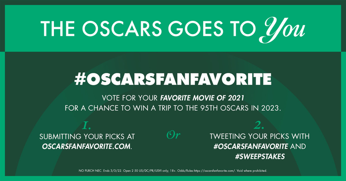 只要在社交媒体上带上“奥斯卡观众最爱”的关键词，就能为心爱的影片刷票