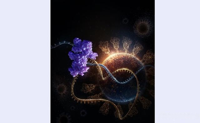 病毒转录复制艺术效果图