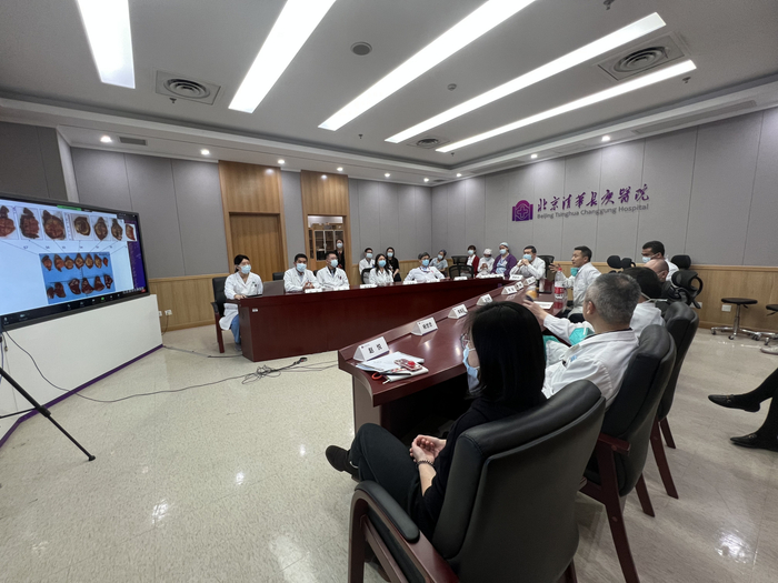       董家鸿院士展开多学科会议讨论患者情况     
