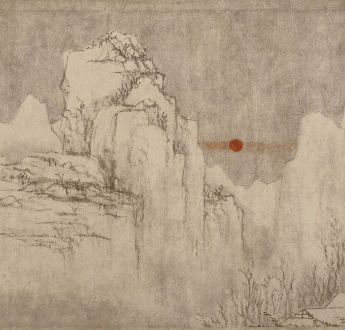 △ 元代画家黄公望《快雪时晴图》局部