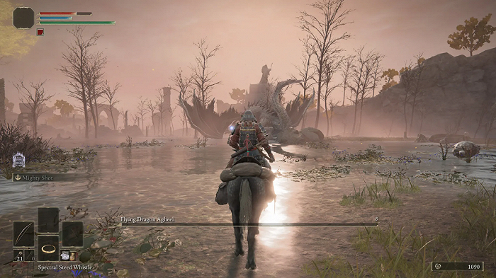 即便是BOSS战，「艾尔登法环」依旧保持了自己简洁的游戏界面设计