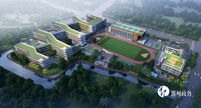 余隘地块学校效果图。