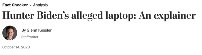 《华盛顿邮报》事实核查报道标题截图。