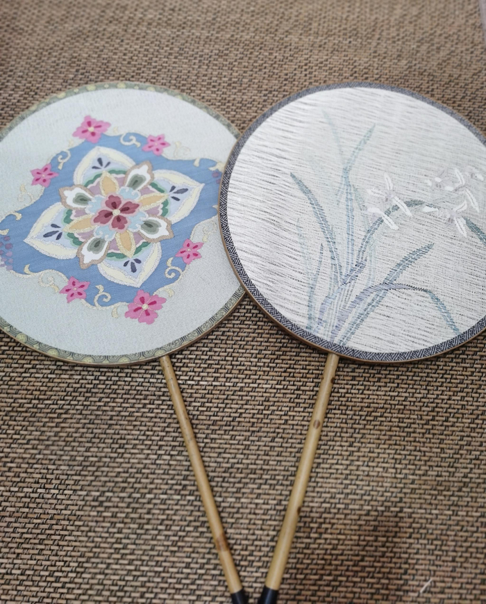 非遗传人柯翔祥的缂丝扇子