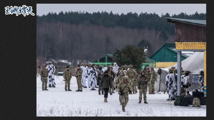 ▲今年2月，乌克兰士兵和美国国民警卫队一起进行训练