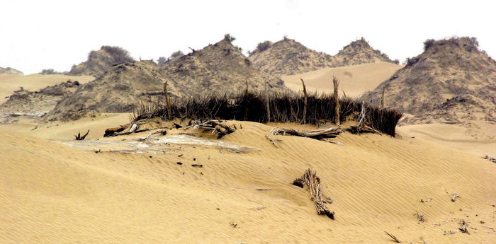 风沙中的尼雅遗址 图 东方ic