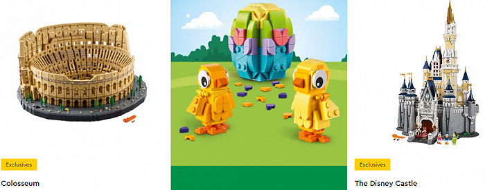 乐高部分畅销产品示意