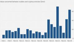 图 3 &nbsp;俄罗斯卢布与加密货币的交易量7
