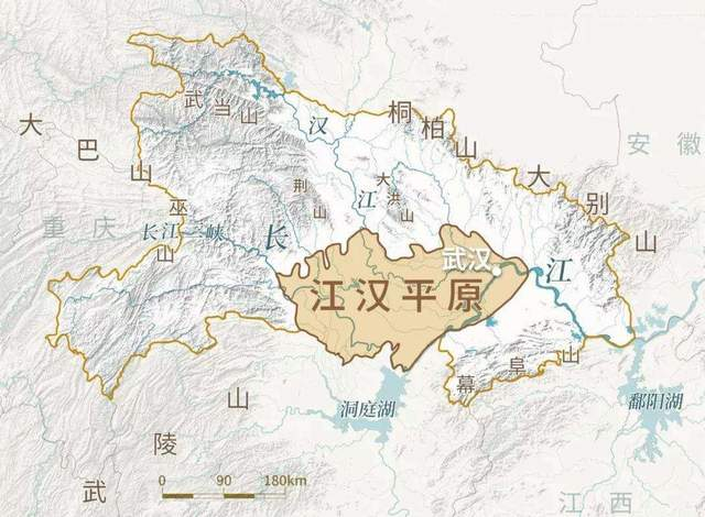 湖北省的地形西部多山地东部多平原,地势西北南三面高中部低平