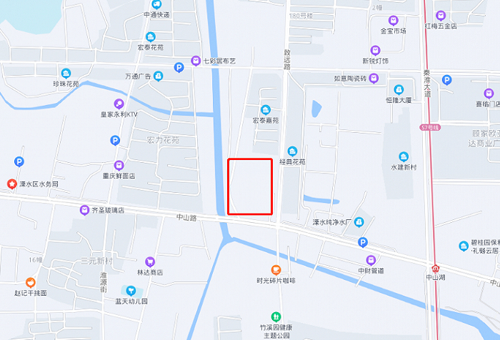 溧水区图书馆新馆区位示意图