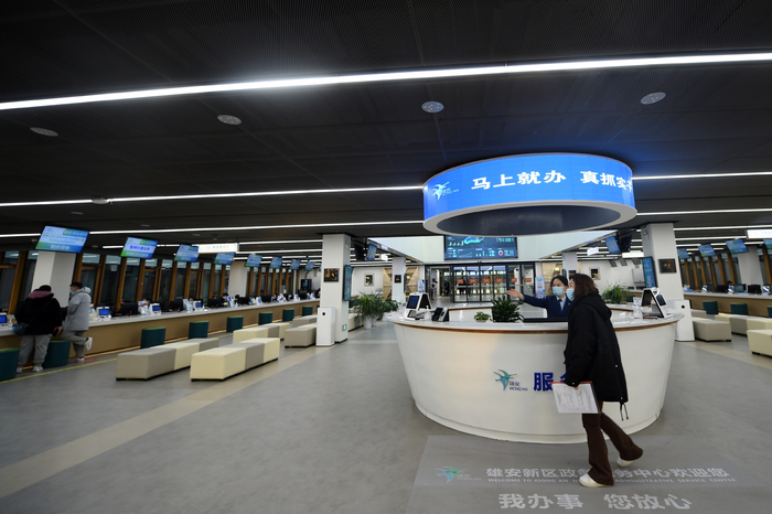 雄安新区政务服务中心。新华社记者 骆学峰 摄