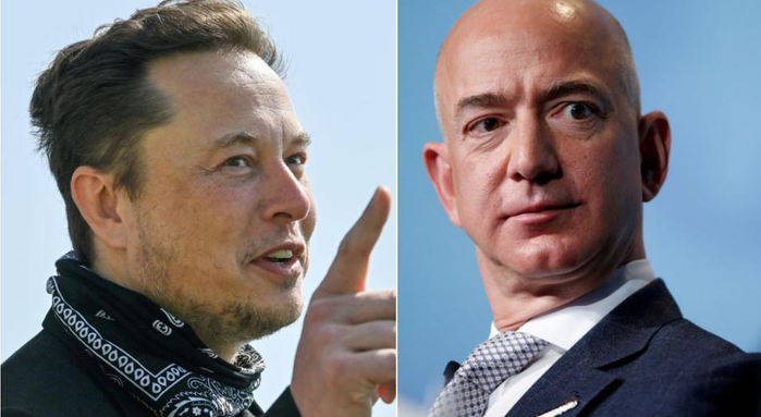 马斯克、贝索斯（图源：路透社）