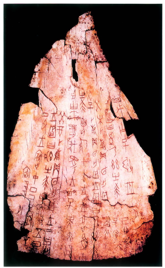 商 祭祀涂朱牛骨刻辞甲骨文