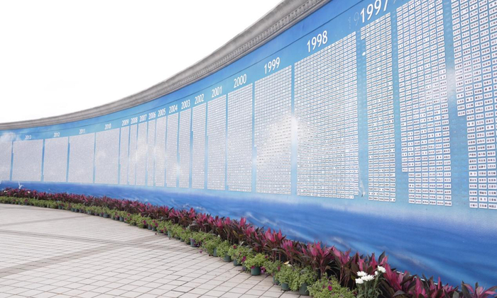 海葬纪念墙。贝壳财经记者 吉喆 摄