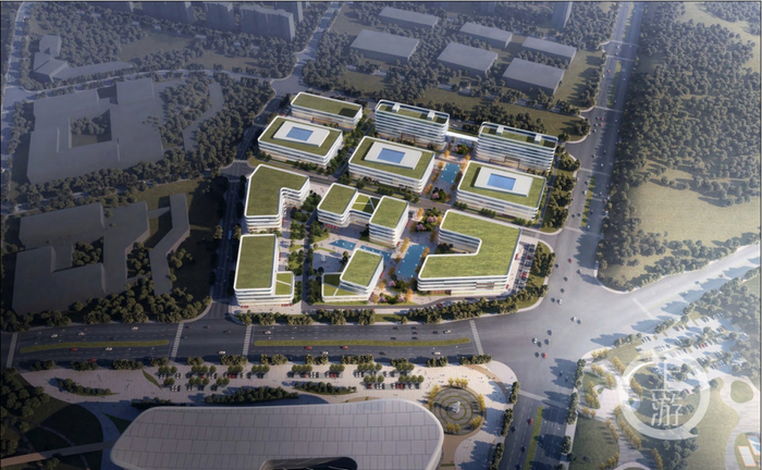 ▲智能制造基地AB效果图