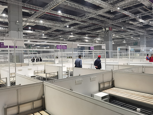 国家会展中心方舱医院改造后&nbsp; 本文图片均为 受访者 供图