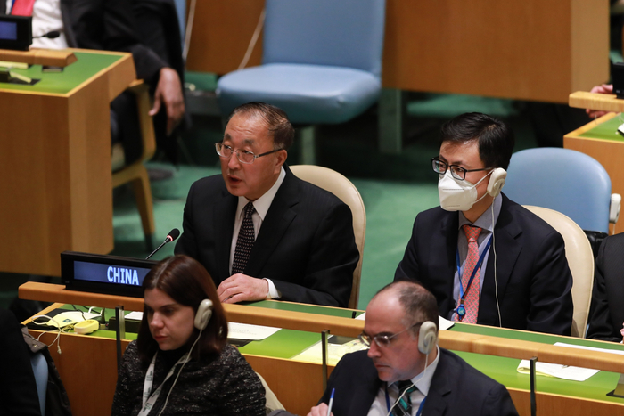 中国常驻联合国代表张军 图自中国常驻联合国代表团网站