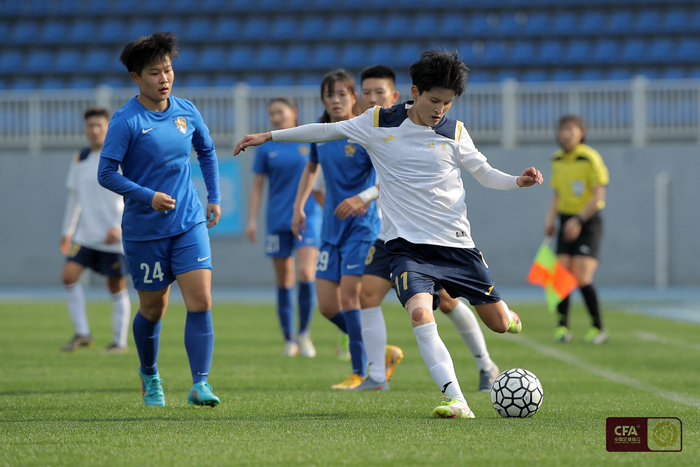 新赛季女超联赛，王珊珊是北京女足的新领袖。受访者供图