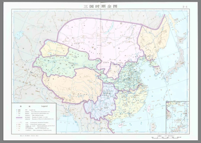 谭其骧版三国时期地图，乐浪郡、玄菟郡等地的确属于魏国