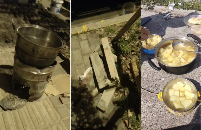 魏师傅生火吃饭的地方。来源：受访者