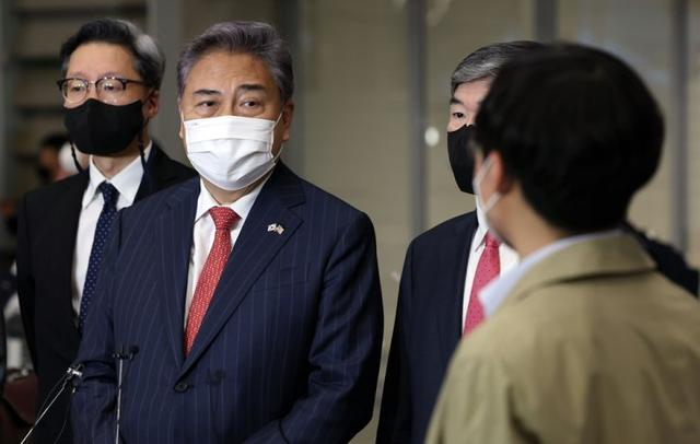 被任命为韩国外交部长的朴振近期曾访问美国，图自韩联社 