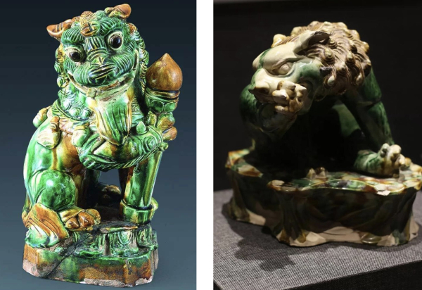 图9：唐三彩狮子雕塑造型