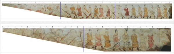 确定壁画分割线位置