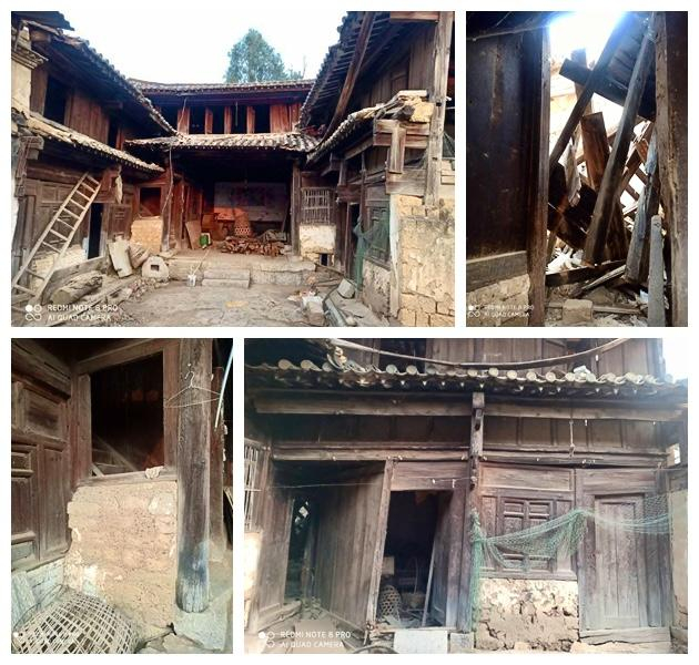 石屏县坝心村老屋修缮前。受访者供图
