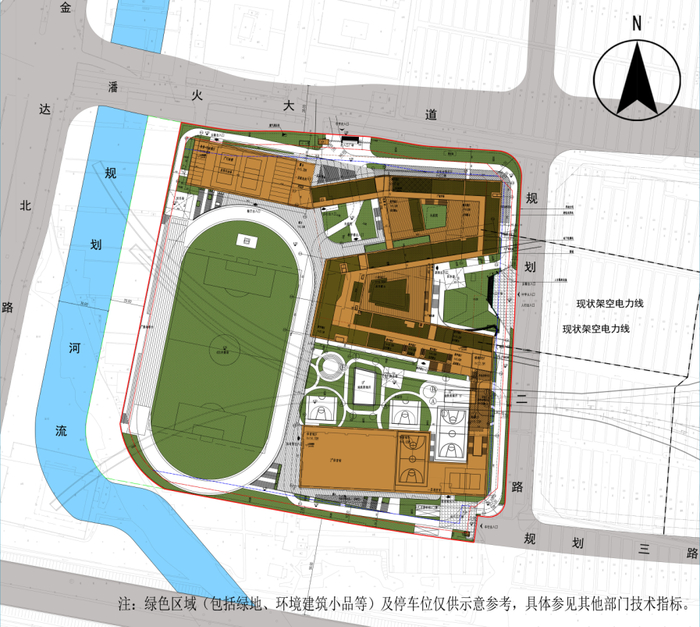 初中总平面示意图