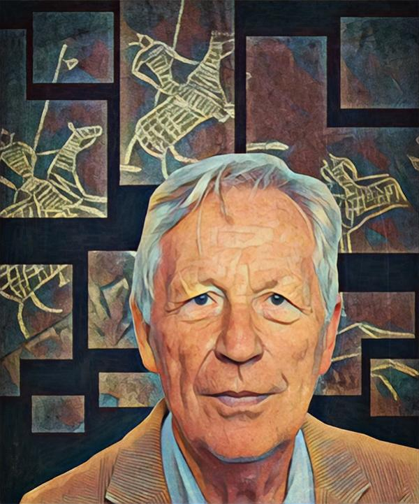 茨默教授接受《澎湃新闻·上海书评》专访时的画像（蒋立冬绘）