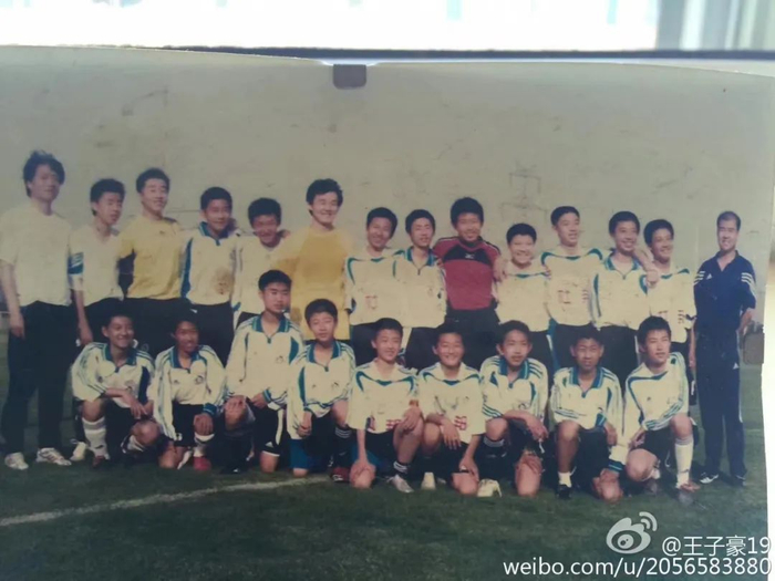 王子豪在梯队时期。受访者供图