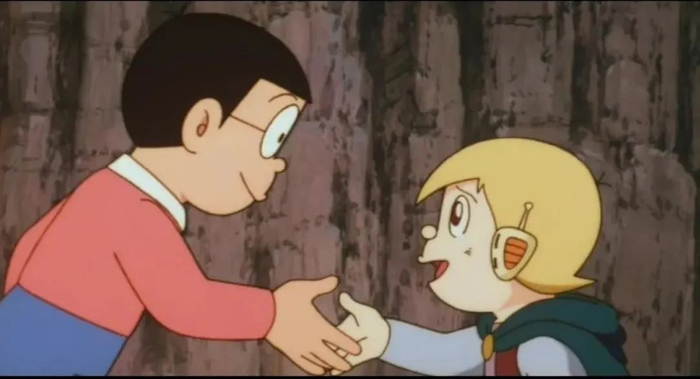 大雄与机器人波克，动画电影《哆啦A梦：大雄与机械人王国》剧照（2002）