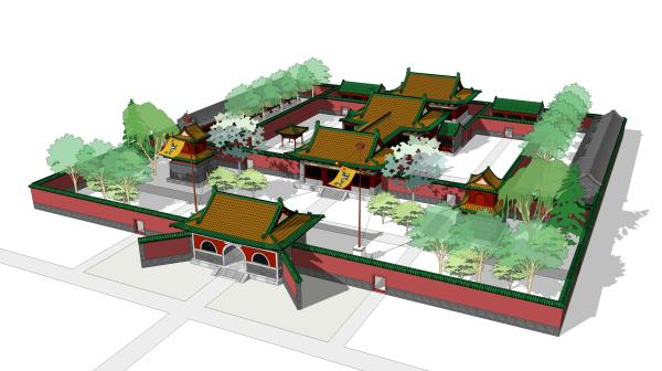 时应宫建筑复原图（陶金、董立军绘制）