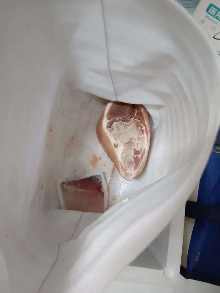 伪劣猪肉图 上海市公安局供图