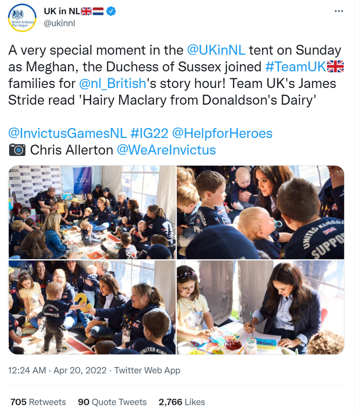 英国驻荷兰大使馆推特截图