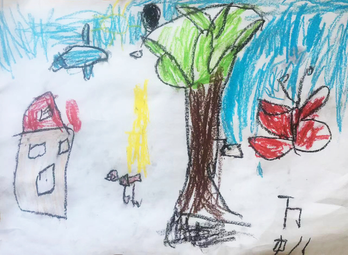 《窗外的景色》万美娴，5岁，望德幼儿园